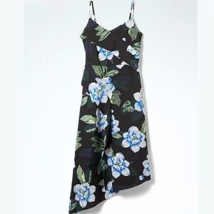 Banana Republic Floral Asymmetrical Hem Dress